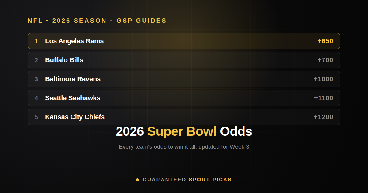 2026 Super Bowl Odds: Every Team's Chances to Win It All