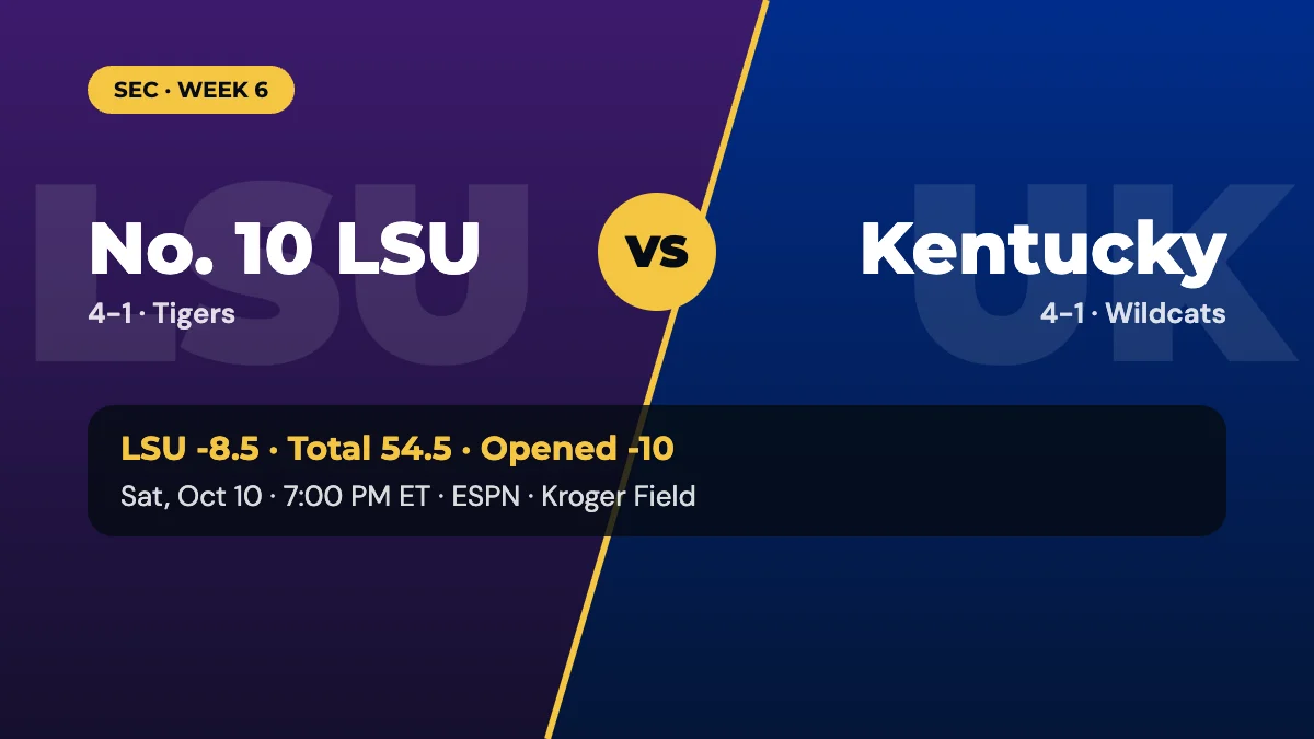 LSU vs Kentucky Prediction and Odds: Tigers -8.5 in Lexington