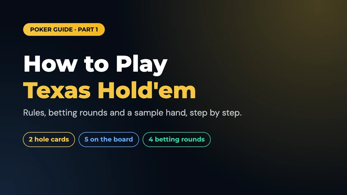 How to Play Texas Hold'em: Rules, Betting Rounds and a Sample Hand
