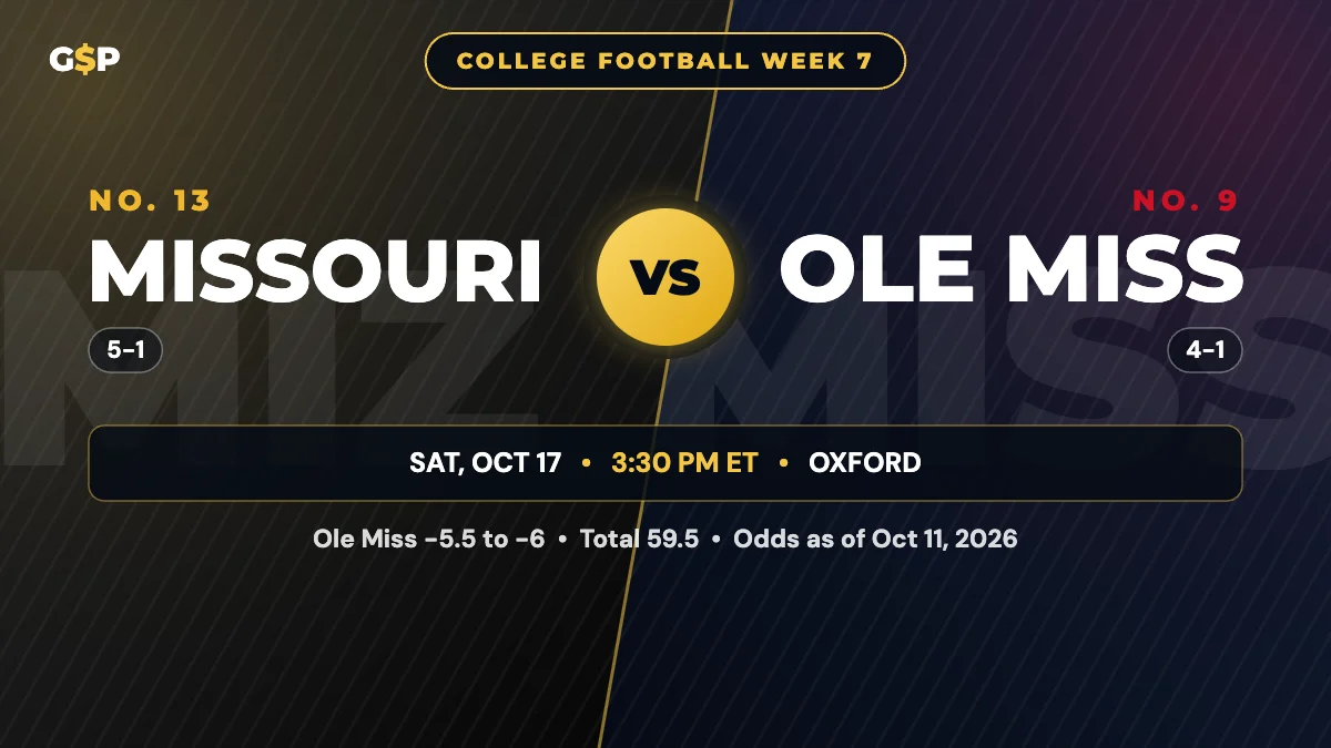 Missouri vs Ole Miss Prediction and Odds: Week 7 2026