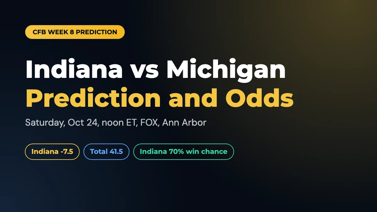 Indiana vs Michigan Prediction and Odds: Week 8 2026