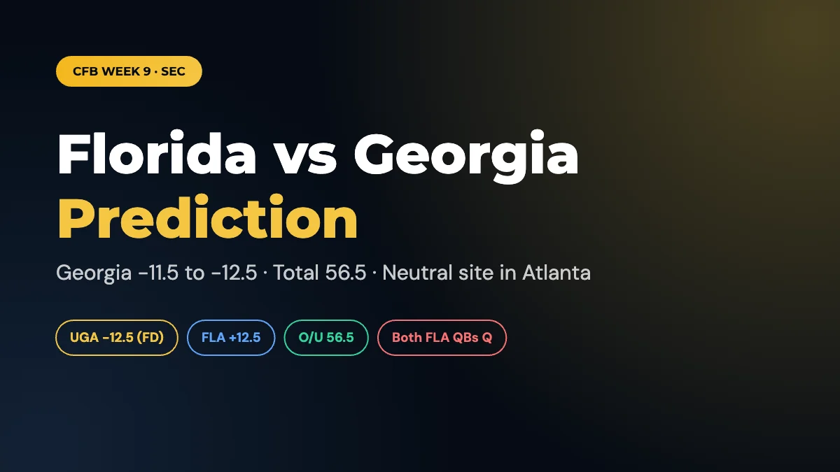Florida vs Georgia Prediction and Odds: College Football Week 9 in Atlanta